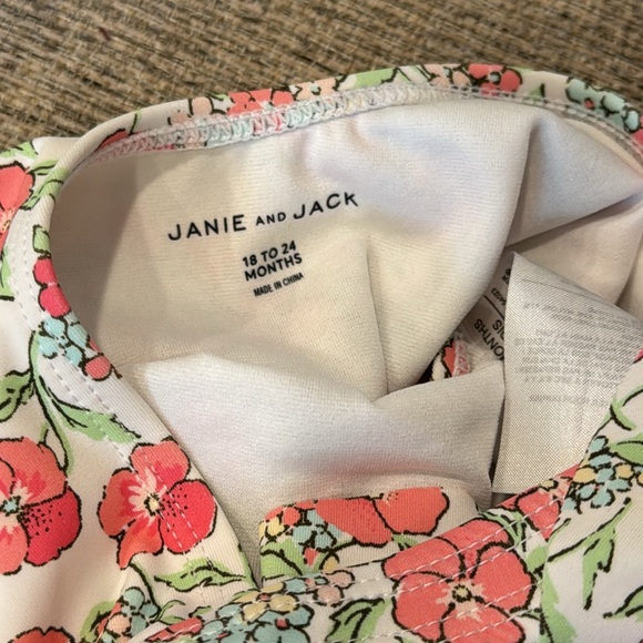 18-24m Janie and Jack Floral One-Piece Bathing Suit - Picture 3 of 3